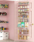 Moforoco Pink 9-Tier Over The Door Pantry Organizer, Pantry Organization and by MOFOROCO