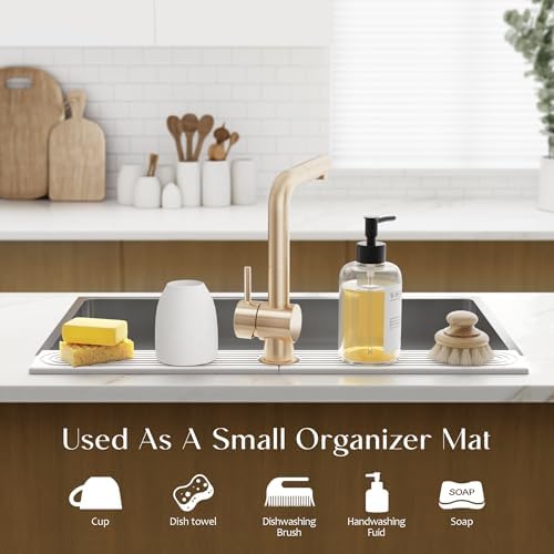 eormoe 30 Inch Faucet Mat for Kitchen Sink - Image 5