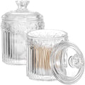 rejomiik 2 Pack Qtip Holder Glass Apothecary Jars by rejomiik