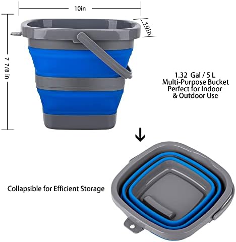 2 Pack Collapsible Plastic Bucket - Image 2