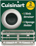 Cuisinart Sink Drain Strainer & Suction Cup Sponge Holder, 2-Piece Set by BestBrands