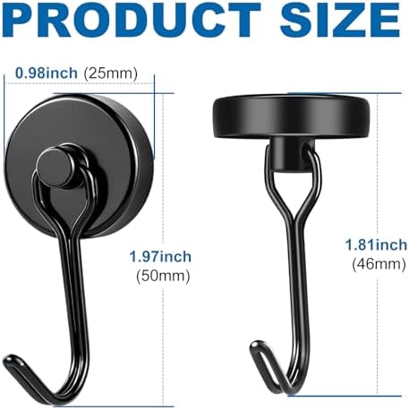E BAVITE Magnetic Hooks, 80lbs+ Magnet Hook 2026 Cruise Essentials - Image 2