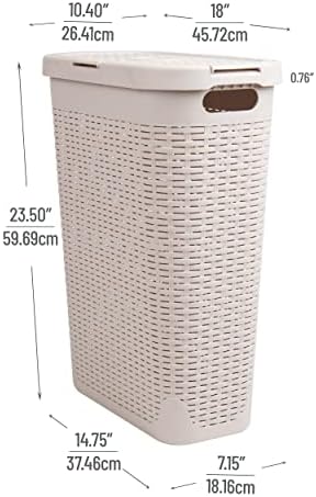 Mind Reader 40L Slim Laundry Hamper - Image 3