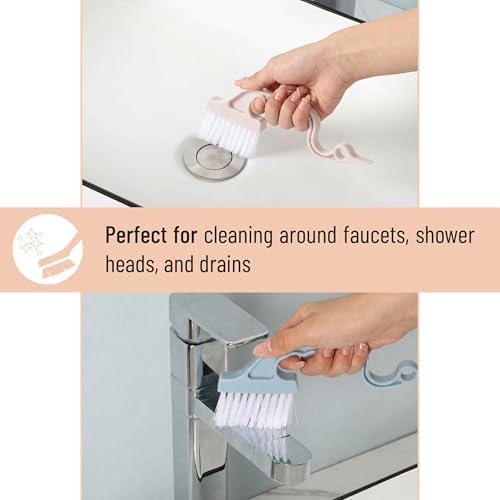 Slick- Window Track Cleaning Brush, 3 Pack, Colorful Ergonomic Handle, Built-in - Image 5