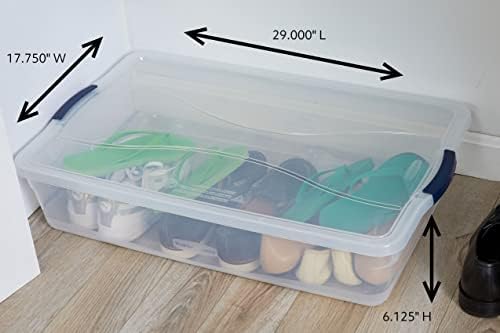 Rubbermaid Cleverstore 42 Quart Stackable Plastic Storage Container Organizer - Image 3