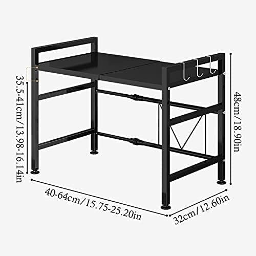Microwave Rack Microwave Stand Extendable Microwave Oven Rack 2 Tier Adjustable Microwave Toaster Shelf Microwave Stand Kitchen Counter Top Organizer Microwave Oven Rack Microwave Shelf