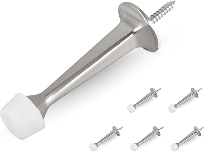 HOMOTEK 6 Pack Heavy Duty Solid Rigid Door Stop by HOMOTEK