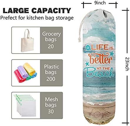 Life is Better at The Beach, Grocery Bags Holder Organizer - Image 2