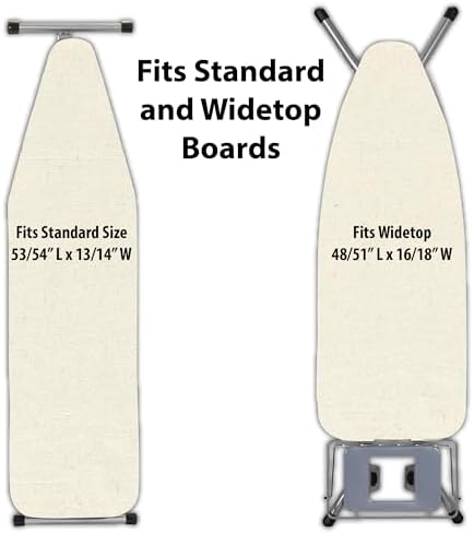 Household Essentials Universal Ironing Board Cover and Pad, Natural Cotton - Image 3