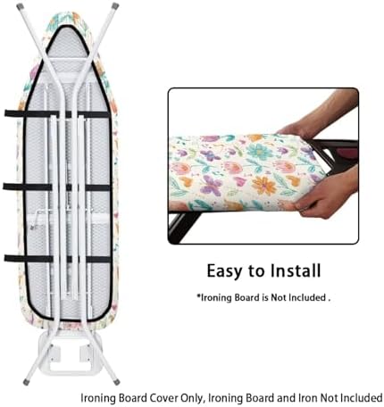 Multi Flower Ironing Board Cover Cover Heat-Reflective Scorch Resistant Soft - Image 4