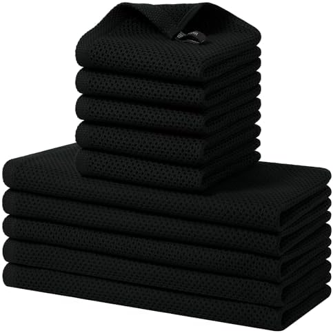 Homaxy 10 Pack 100% Cotton Kitchen Towels and Dishcloths Set by Homaxy