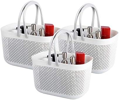 Plastic Portable Shower Caddy Basket, Storage Organizer by UUJOLY