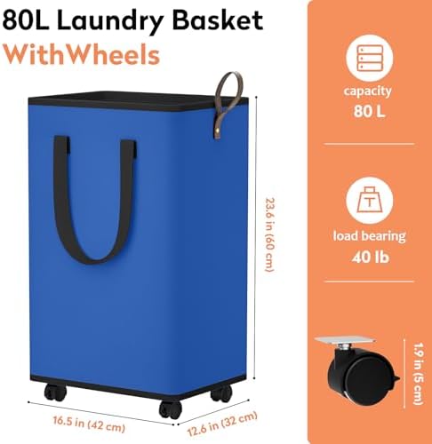 SpaceTrove Rolling Laundry Basket - Image 2
