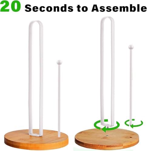 Wooden Paper Towel Holder Countertop, Kitchen-Towel-Holder FreeStanding - Image 3