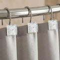Clear Bling Shower Curtain Hooks: Christmas Bathroom Curtain Rings by PopKozzi