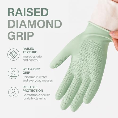 3 Pairs Dishwashing Gloves, Reusable Dish Gloves - Image 4