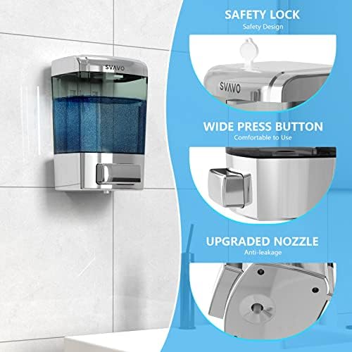 SVAVO Wall Mounted Soap Dispenser Kitchen Bathroom Manual Soap Dispenser - Image 4