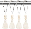 Boho Shower Curtain Hooks Rings Rustproof, CHICTIE Nautical Decorative Shower by CHICTIE