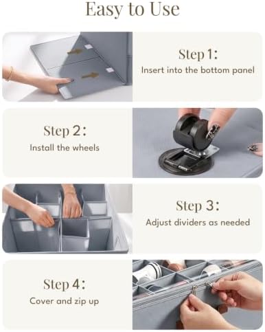 Shoe Organizer for Closet with Wheels - Image 7