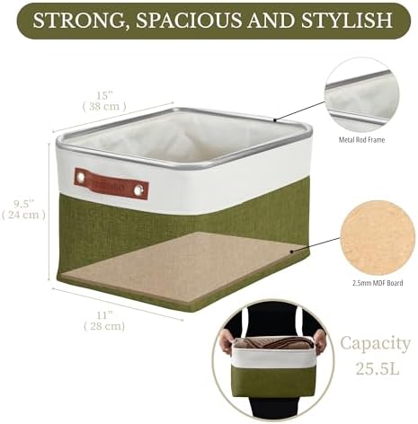 DECOMOMO Storage Bins, Large Fabric Storage Baskets - Image 3