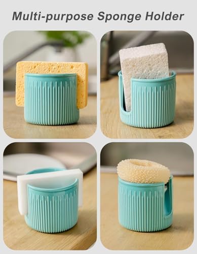 Ceramic Sponge Holder for Kitchen Sink, Scrub Sponge Dish Rack, Farmhouse - Image 3