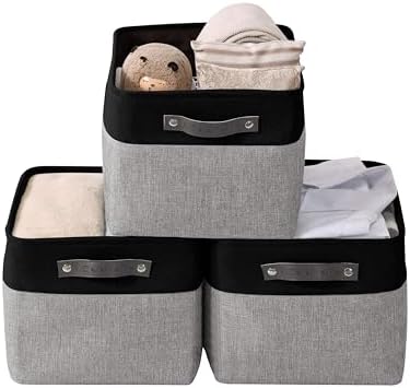 DECOMOMO Storage Bins, Large Fabric Storage Baskets by DECOMOMO