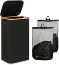 IEGrow Laundry Hamper with Lid, 110L Laundry Basket with 2 Mesh Bags by iEGrow