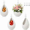 Hanging Fruit Baskets for Kitchen, 3 Pack Handwoven Wall Baskets by MKOSHUN