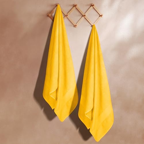 GLAMBURG Premium Cotton Oversized 2 Pack Bath Sheet 35x70-100% Pure Cotton - Image 3