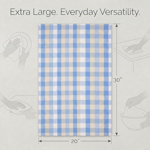 Urban Villa Kitchen Towels Cotton Dish Towels 20”x30” Bluesand - Image 3