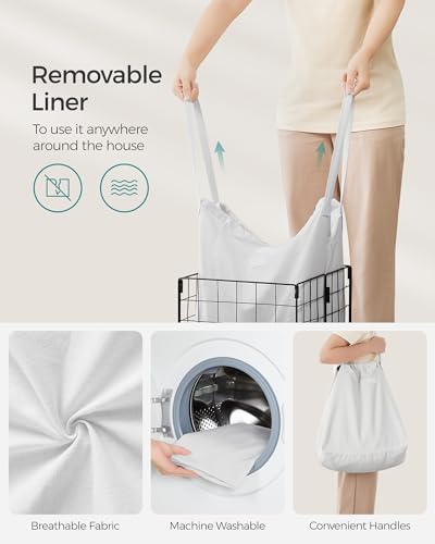 SONGMICS Laundry Hamper, Collapsible, 11 Gal. - Image 5
