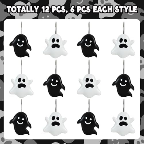 12 Pieces Halloween Shower Curtain Hooks - Image 4