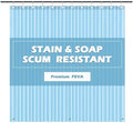 EHZNZIE Clear Blue Shower Curtain Liner 72x72, PEVA Waterproof Bath Curtain by EHZNZIE