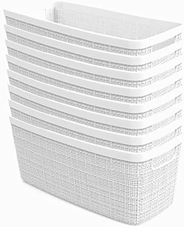 Curver Set of 8 Slim 6.8L Jute Decorative Plastic Organization and Storage by Unknown