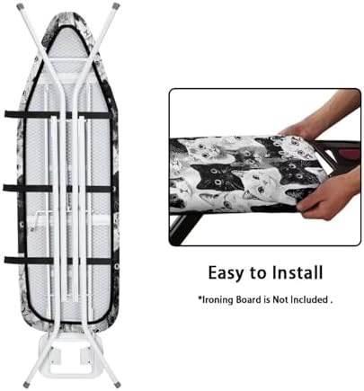 Household Iron Board Covers, Cute Cat Print Ironing Board Cover Protector - Image 4