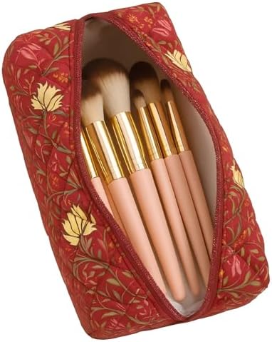 Large Pencil Case, Quilted Cotton Pencil Pouch, Cute Floral Pen Bag - Image 2