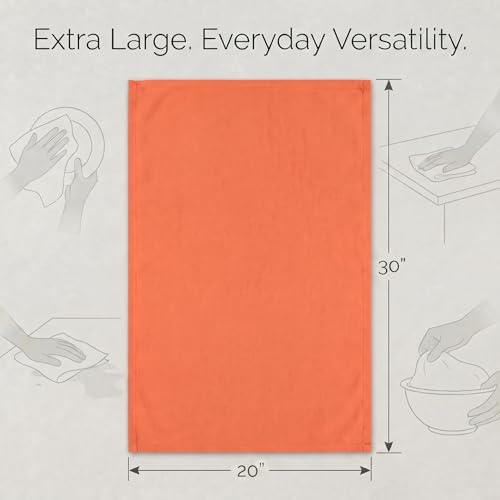 Urban Villa Kitchen Towels Cotton Dish Towels 20”x30” Coral - Image 3