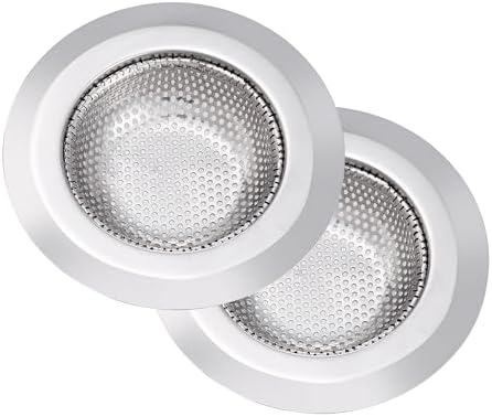 2Pcs Kitchen Sink Drain Strainer, Stainless Steel Kitchen Sink Strainer by Unknown