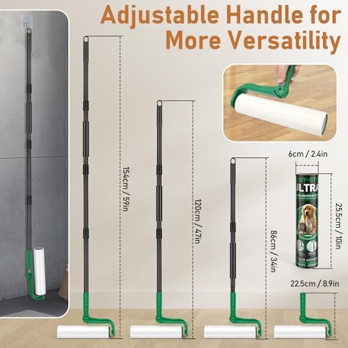 10" Large Lint Roller for Floor Carpet Pet Hair Extra Sticky - Image 5