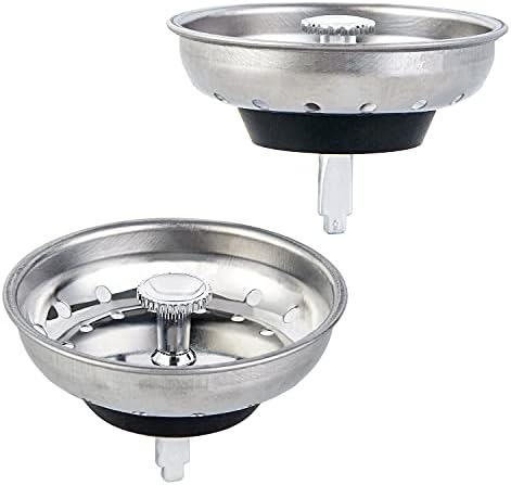 CORNERJOY 2 PCS Kitchen Sink Strainer and Stopper Combo Basket Replacement by CORNERJOY