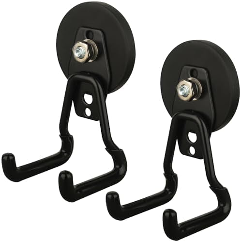 MUTUACTOR Upgraded Strong Magnetic Hooks, 20lbs Anti-Scratch Garage Storage by MUTUACTOR