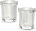 Clear Thick Glass Bathroom Qtip Holder, 2 Pack by MKOSAB