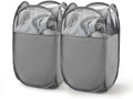 TECHMILLY Pop Up Foldable Laundry Basket, Mesh Laundry Hamper by TECHMILLY