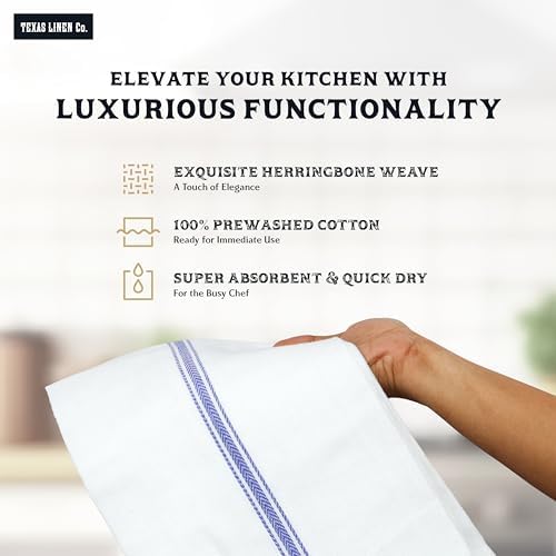 TEXAS LINEN CO. Cotton Kitchen Towels 12 Pack - Image 2
