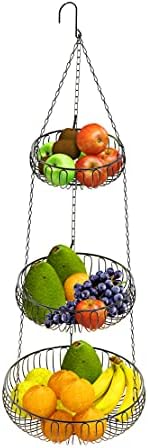 Simple Houseware Adjustable Metal Hanging Fruit Basket - Image 7