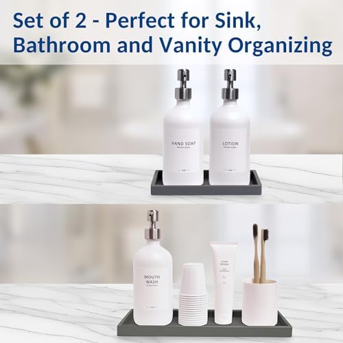 Spacewiser Countertop & Vanity Silicone Tray – 2 PC Set - Image 4
