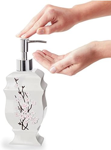 Creative Scents Vanda White Soap Dispenser Bathroom Countertop Lotion Pump - Image 3