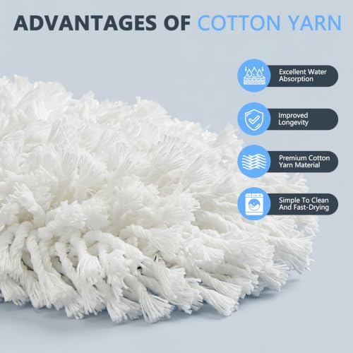 Masthome Commercial Dust Mop, Total 2 Reusable Pads, 360° Swivel Wet Dry Mops - Image 5