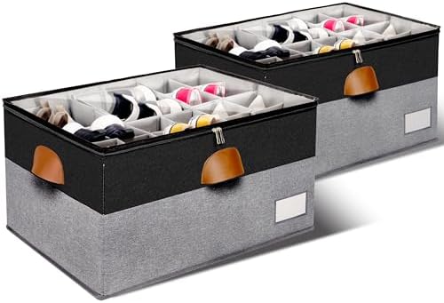 2 Pack Shoe Organizer for Closet by JHHBHV