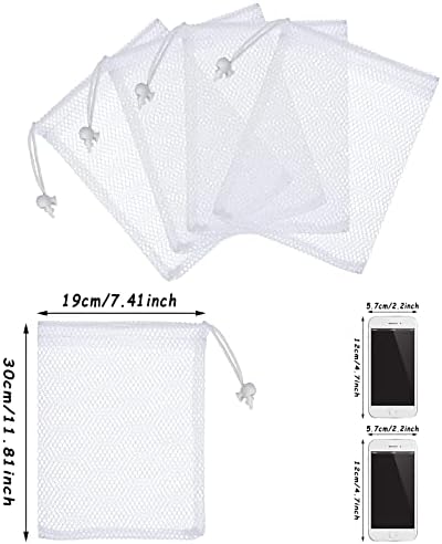 TecUnite 10 Pack Mesh Drawstring Bags - Image 2